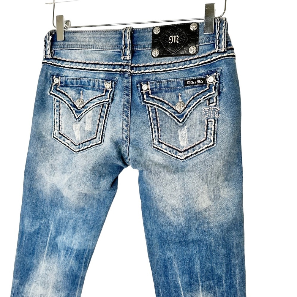 Miss Me Signature Cuffed Skinny Jeans Color Med 313 Size 25